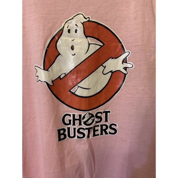 RARE VTG 80s Original Ghostbusters Pink Movie T Shirt USA Screen Stars L - Picture 1 of 7